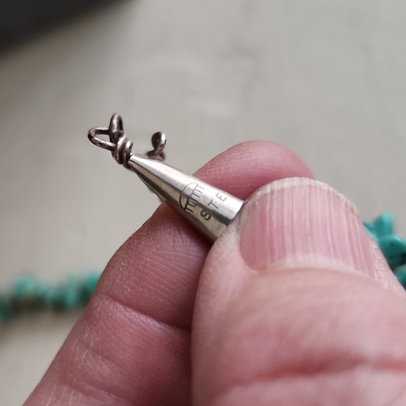 Native American Santo Domingo Chunky Turquoise & Heishi Vintage Necklace  💙🤎 - Picture 8 of 15